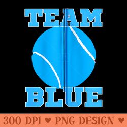 team blue gender reveal team tennis ball - vector png clipart