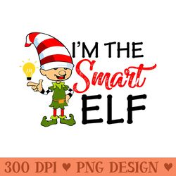 smart elf matching family group christmas gift for men women premium - ready to print png designs