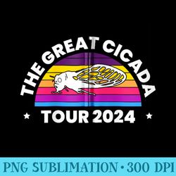 The Great Cicada Tour 2024 Cicada Brood XIX XIII Zip Hoodie - Printable PNG Graphics