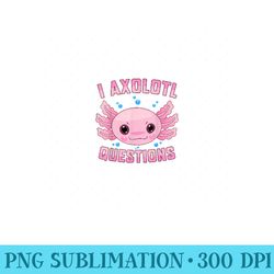 kawaii i axolotl questions cute axolotl anime n girl - png templates