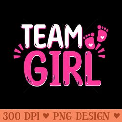 gender reveal team girl matching family baby girl shower premium - free png download