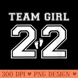 s team girl 2022 gender reveal pink baby shower adoption party - design png template