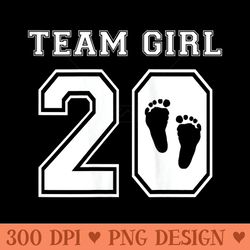 s team girl 2020 gender reveal pink baby shower adoption party - high resolution png designs