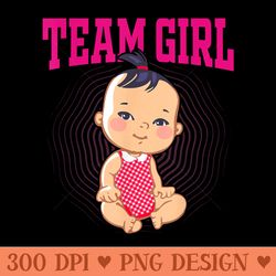 gender announcement team girl baby party reveal pregnant - png clipart