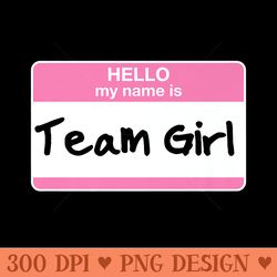 team girl gender reveal pink baby shower its a girl premium - mug sublimation png