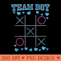 cute gender reveal baby shower party team men - ready to print png designs