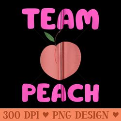 team peach funny team girl gender reveal baby shower party - exclusive png designs