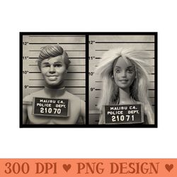barbie and ken mugshots by buck - transparent png download