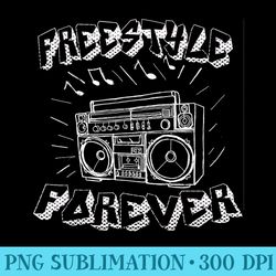 freestyle forever graffiti boombox 80's music - exclusive png designs