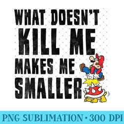 nintendo super mario what doesn't kill me graphic t- - png design downloads