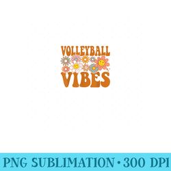 groovy volleyball vibes retro volleyball sport women girl - png graphics