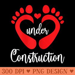 baby under construction baby feet heart pregnant maternity - exclusive png designs