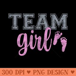 team girl gender reveal baby shower vintage baby footprints - high quality png files