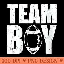 s team gender reveal baby shower party distress football - printable png graphics