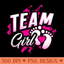 gender reveal team girl baby shower party pink blue - vector png clipart