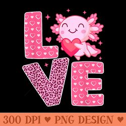 axolotl cute axolotl love word kawaii pink girls - png download