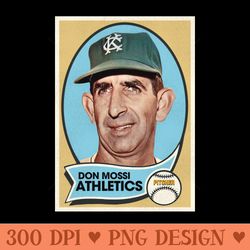 retro don mossi baseball card - printable png images