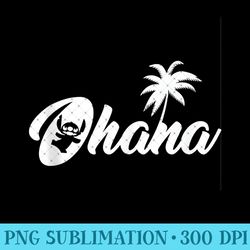 Disney Lilo & Stitch Ohana Silhouette - PNG Design Files