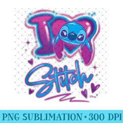 lilo & stitch - i love stitch airbrush - mug sublimation png
