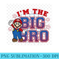 Super Mario I'm The Big Bro Portrait Text Premium - High Resolution PNG Designs