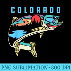 colorado trout illustration fishing graphic design - exclusive png designs