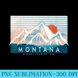 montana flag vintage outdoors mountain graphic design - printable png images