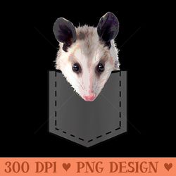 s Love Possums Cute Pocket Opossum Funny Animal Design - Digital PNG Artwork