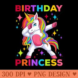 Birthday Princess Girls Bday Dabbing Unicorn Girl Birthday - PNG download