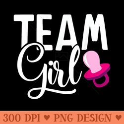 team girl gender reveal gift for mother and daddy - exclusive png designs