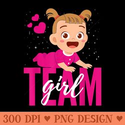 gender announcement team girl baby party reveal pregnant - png design files