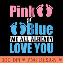 baby party pink or blue baby shower gender reveal party - sublimation png designs