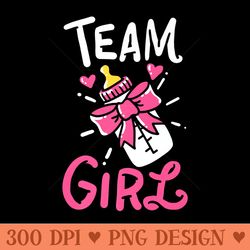 team girl baby shower party gender reveal cute birth premium - png design files