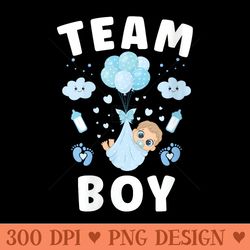 team team girl baby party gender reveal announcement - high resolution png download
