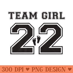 2022 team girl gender reveal pink baby shower adoption party premium - png templates