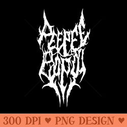 peepee poopoo metal band white - exclusive png designs
