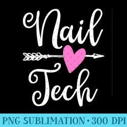 cute heart nail tech nails funny nail technician gift tee sweatshirt - png design files
