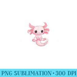 cute baby axolotl pastel goth cute kawaii animal - png design downloads