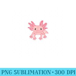 cute pink axolotl kawaii axolotls - png design downloads