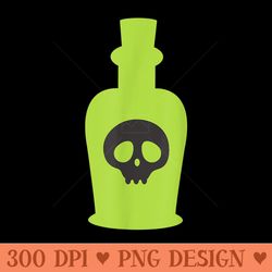 skull poison bottle halloween - transparent png download