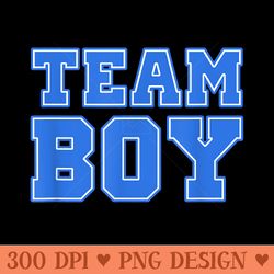 team boy baby shower gender reveal men - png prints