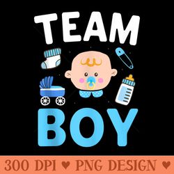 cute gender reveal team pink blue baby shower party - high quality png files