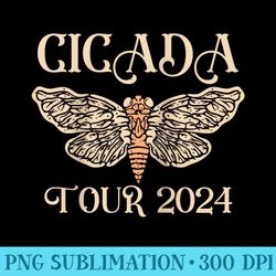 cicada tour 2024 raglan baseball - printable png graphics