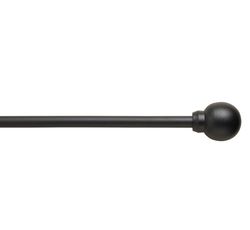Matte Black Ball Finial Curtain Rod