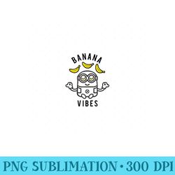 despicable me minions banana vibes meditation minion sketch - exclusive png designs