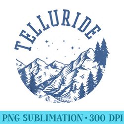 telluride colorado vintage mountain graphic - mug sublimation png