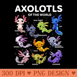 axolotl kawaii axolotls of the world axolotl animals - png graphics