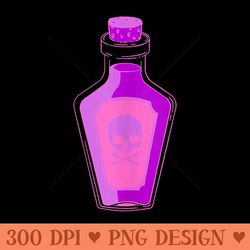 poison bottle witch potion skull yumi kawaii pastel goth - printable png images
