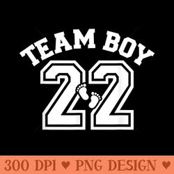 gender reveal team boy 2022 matching family baby party - transparent png download