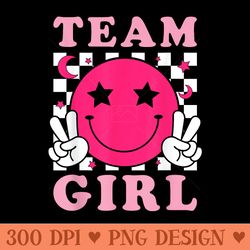 team girl gender reveal party pink blue gender announcement - png image download