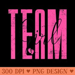 team girl awesome parents baby shower party gender reveal - digital png downloads
